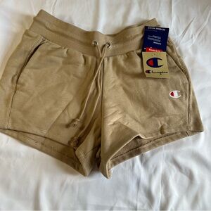 champion shorts,color tan,size medium